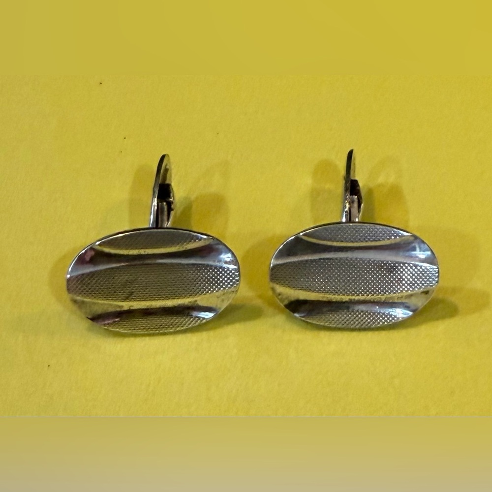 Laurits Norgaard Denmark Sterling Silver Modernist Cuff Links Circa 1910/20’s